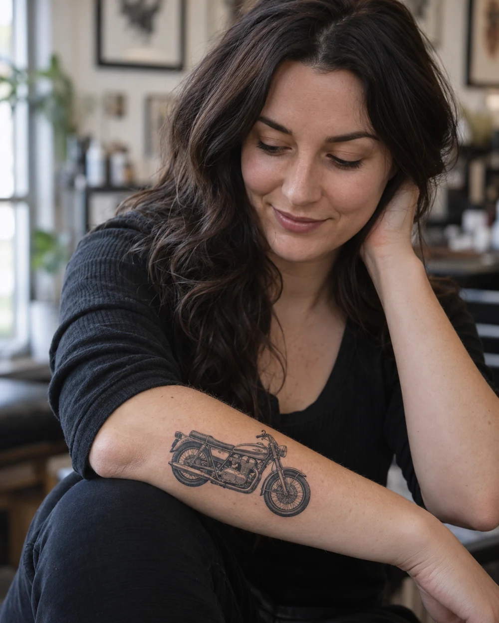 15 Motorcycle Tattoo Ideas for a Personal Ink Design | AI Tattoo Generator